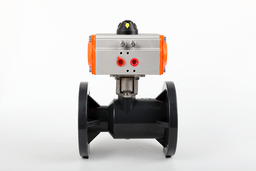 武山气动法兰一体球阀